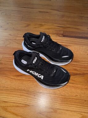 Hoka Women’s Black and White Road Running Shoes